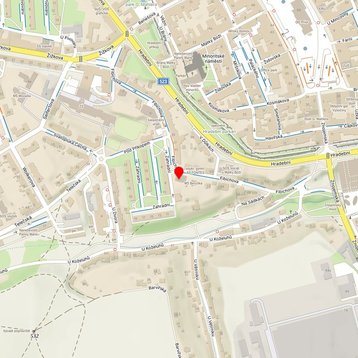 Mapa školy z Mapy.cz