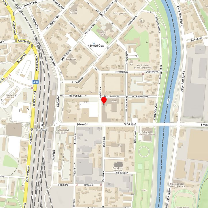 Mapa školy z Mapy.cz