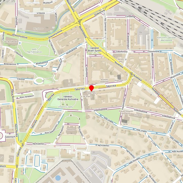 Mapa školy z Mapy.cz