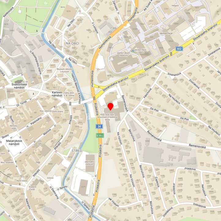 Mapa školy z Mapy.cz