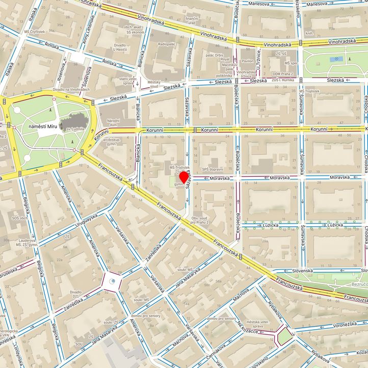 Mapa školy z Mapy.cz