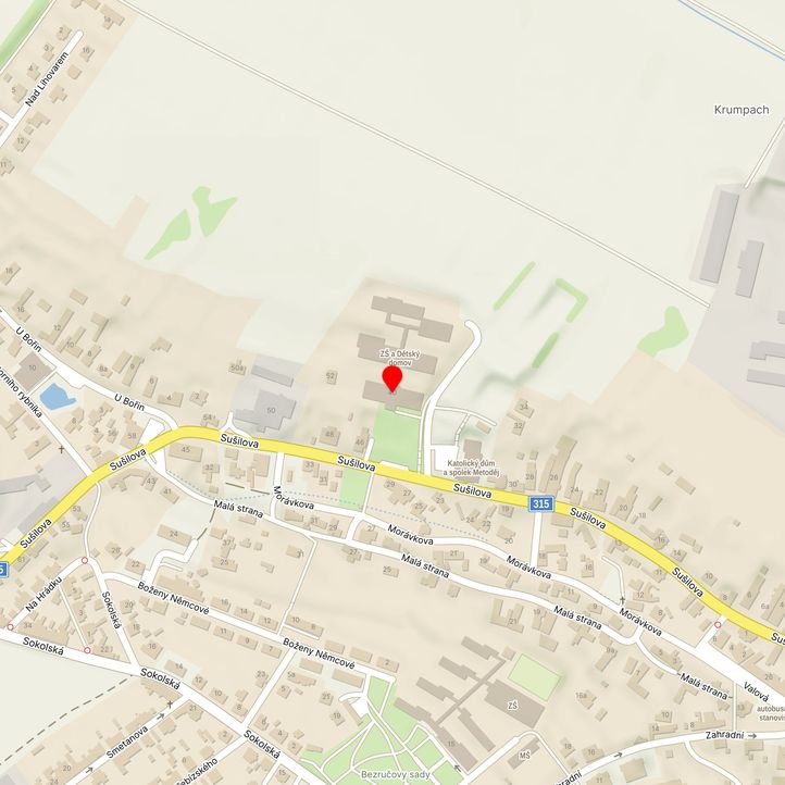 Mapa školy z Mapy.cz