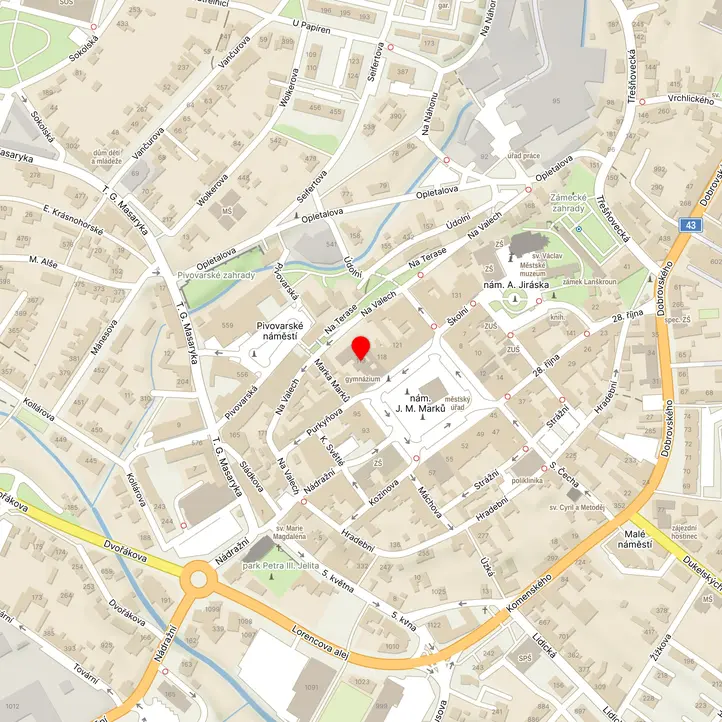 Mapa školy z Mapy.cz