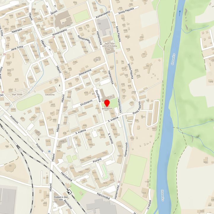 Mapa školy z Mapy.cz