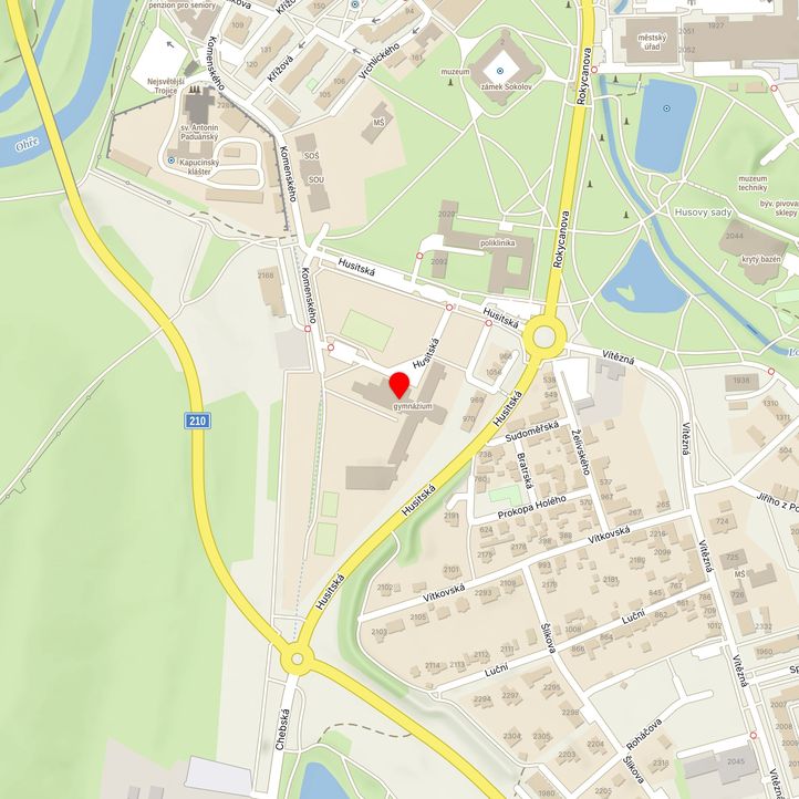 Mapa školy z Mapy.cz