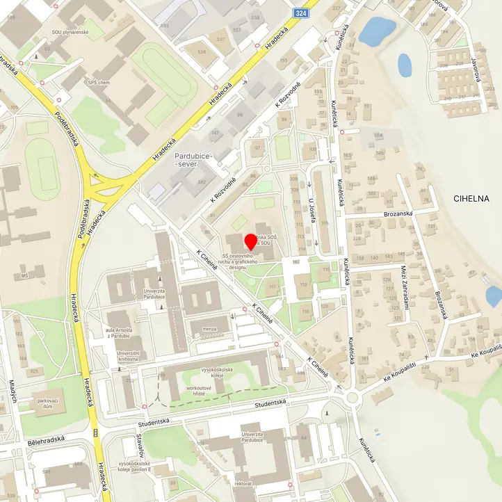 Mapa školy z Mapy.cz