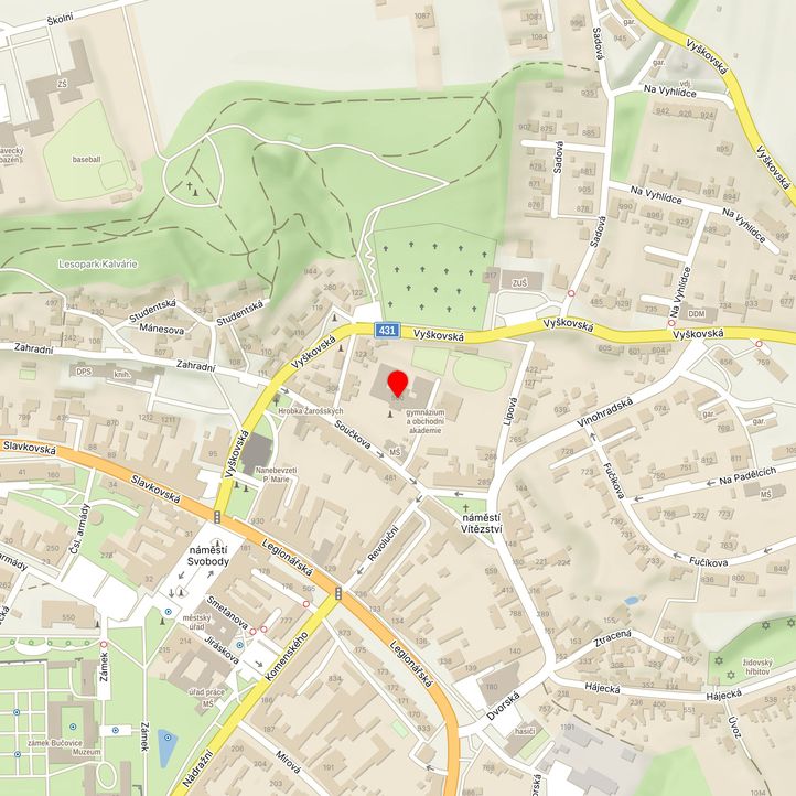 Mapa školy z Mapy.cz