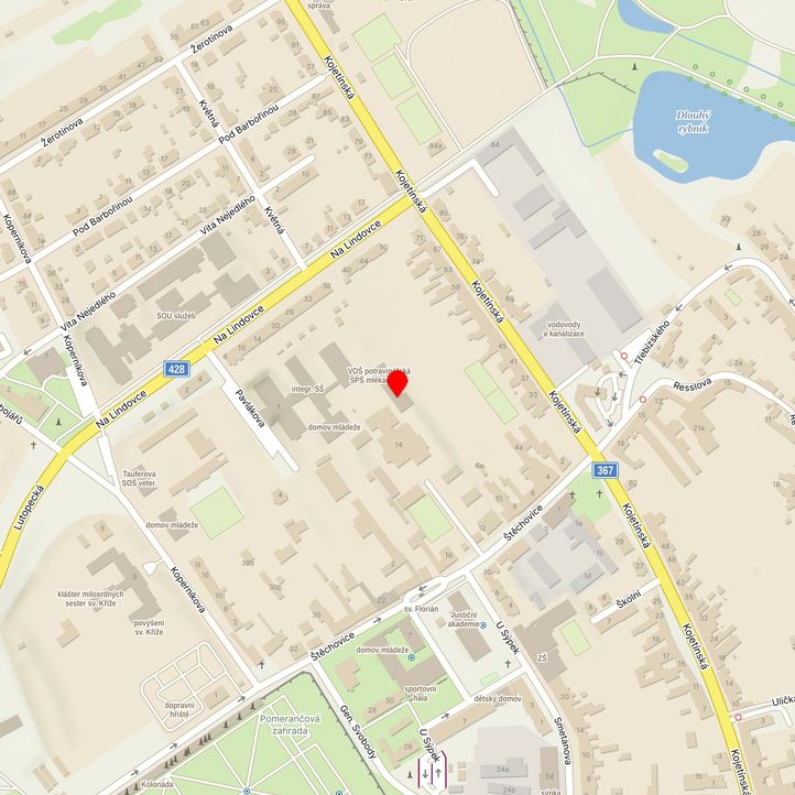 Mapa školy z Mapy.cz