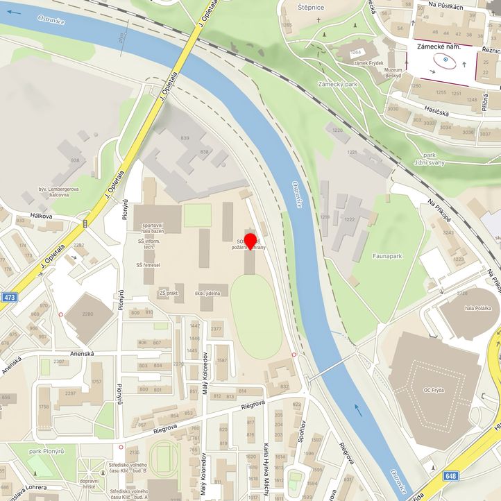 Mapa školy z Mapy.cz