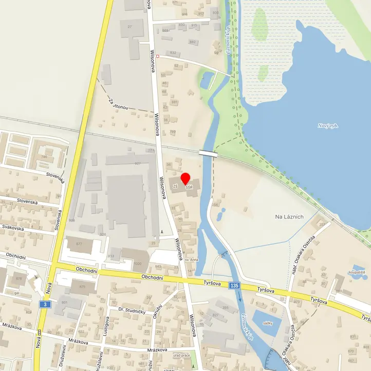 Mapa školy z Mapy.cz