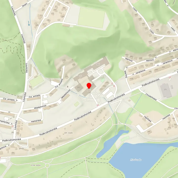 Mapa školy z Mapy.cz