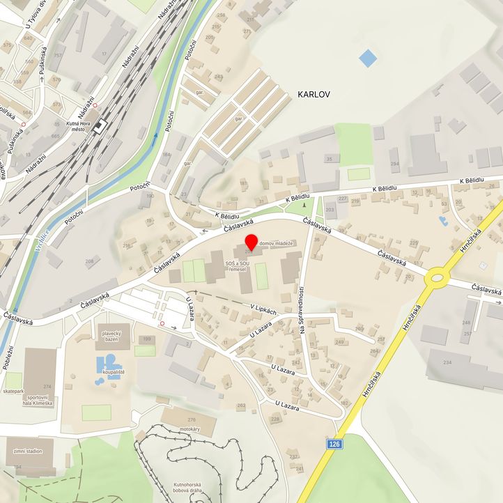 Mapa školy z Mapy.cz
