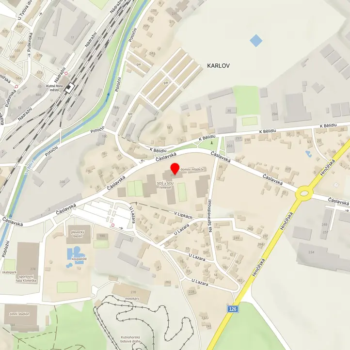 Mapa školy z Mapy.cz