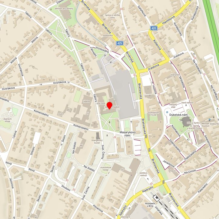 Mapa školy z Mapy.cz