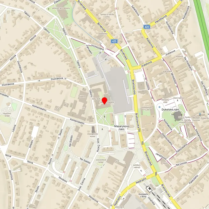 Mapa školy z Mapy.cz