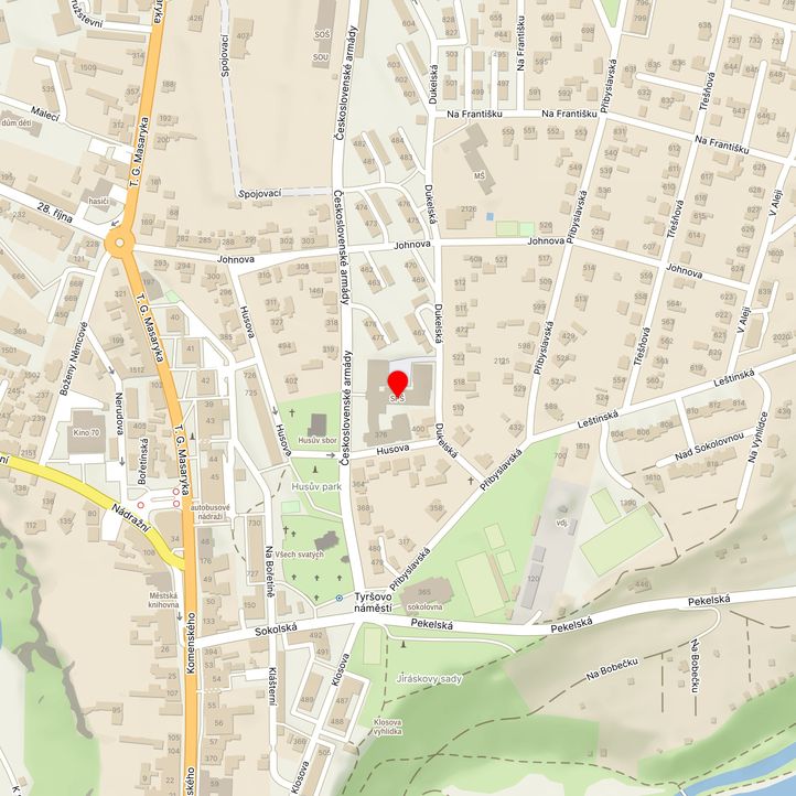 Mapa školy z Mapy.cz