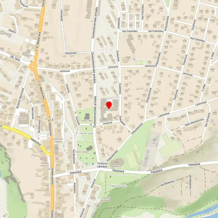 Mapa školy z Mapy.cz