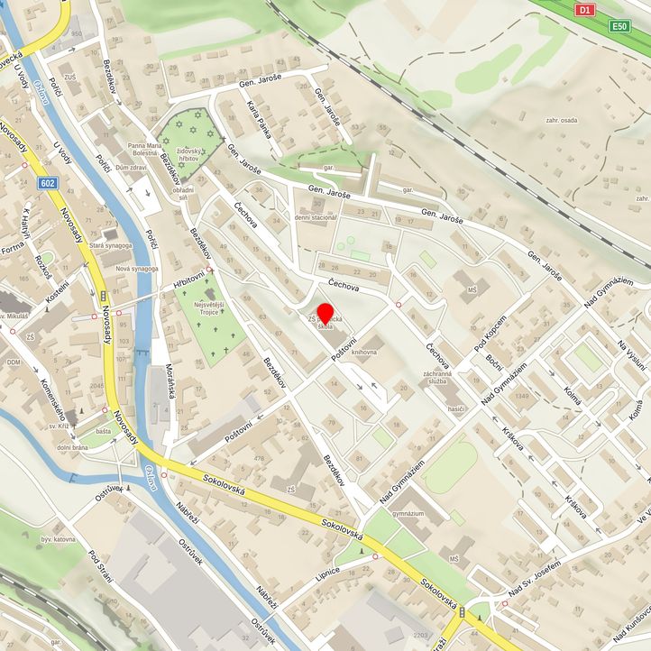 Mapa školy z Mapy.cz