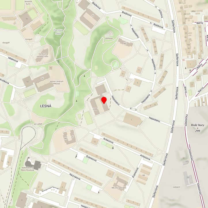 Mapa školy z Mapy.cz