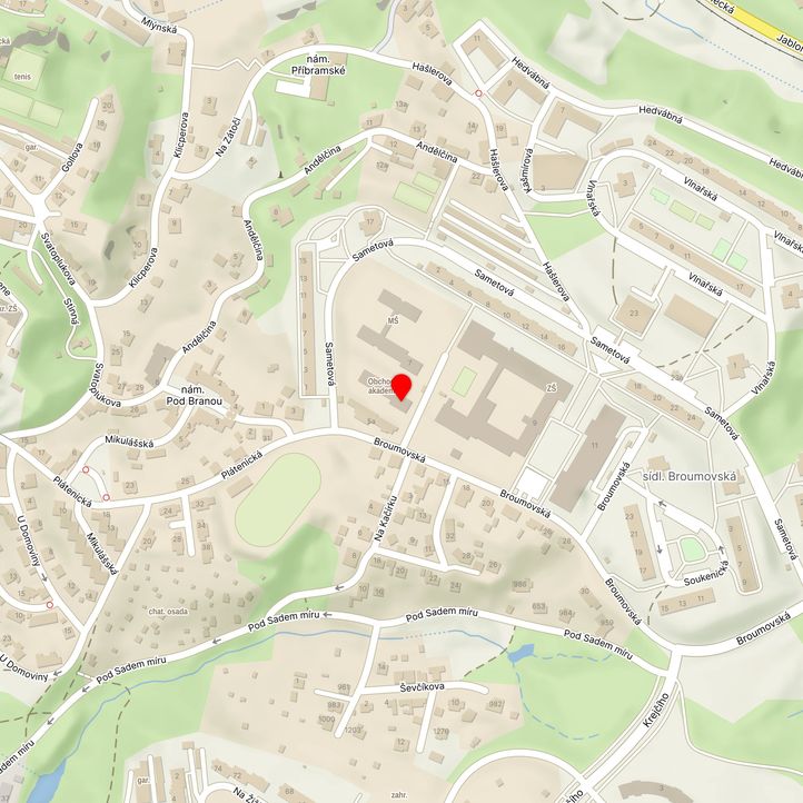 Mapa školy z Mapy.cz