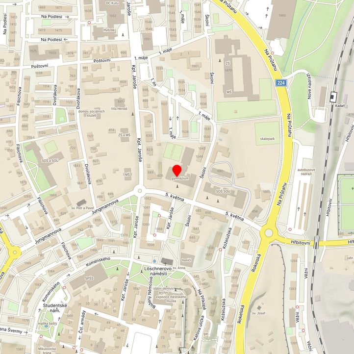 Mapa školy z Mapy.cz