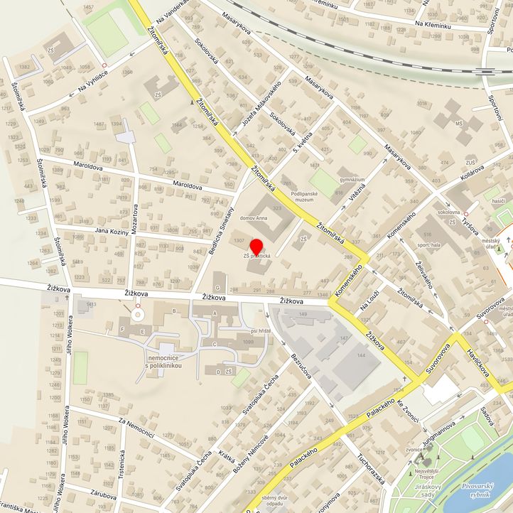 Mapa školy z Mapy.cz