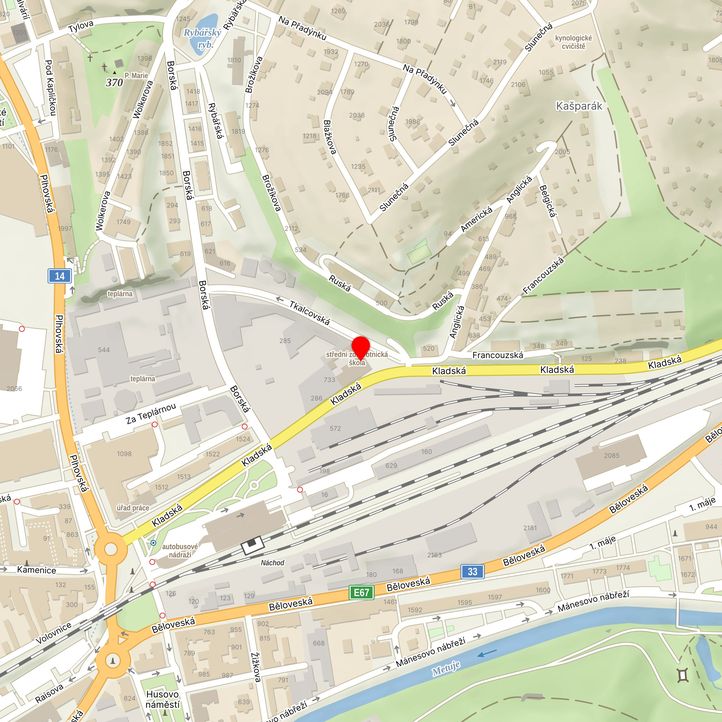 Mapa školy z Mapy.cz
