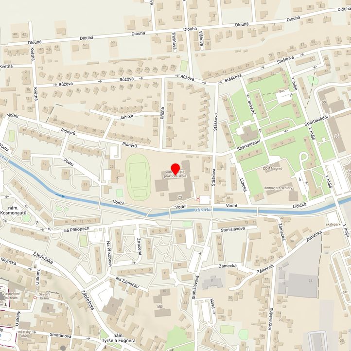 Mapa školy z Mapy.cz