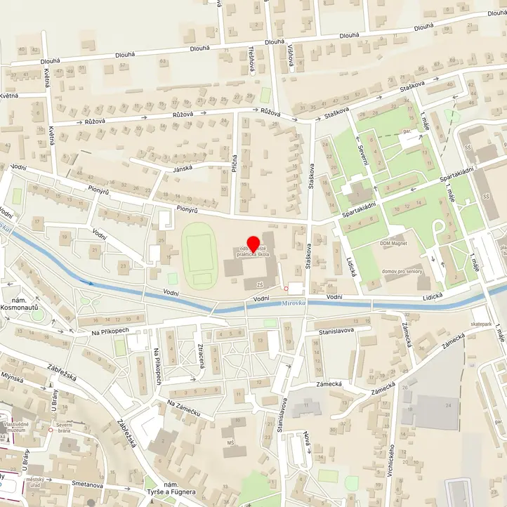 Mapa školy z Mapy.cz
