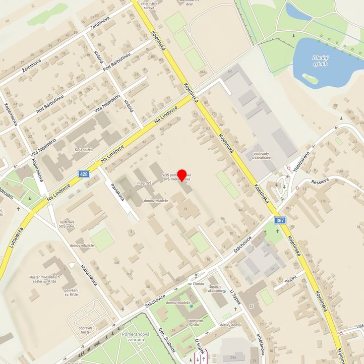 Mapa školy z Mapy.cz