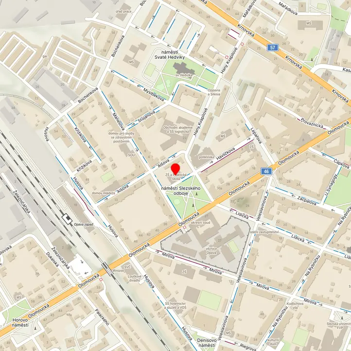 Mapa školy z Mapy.cz