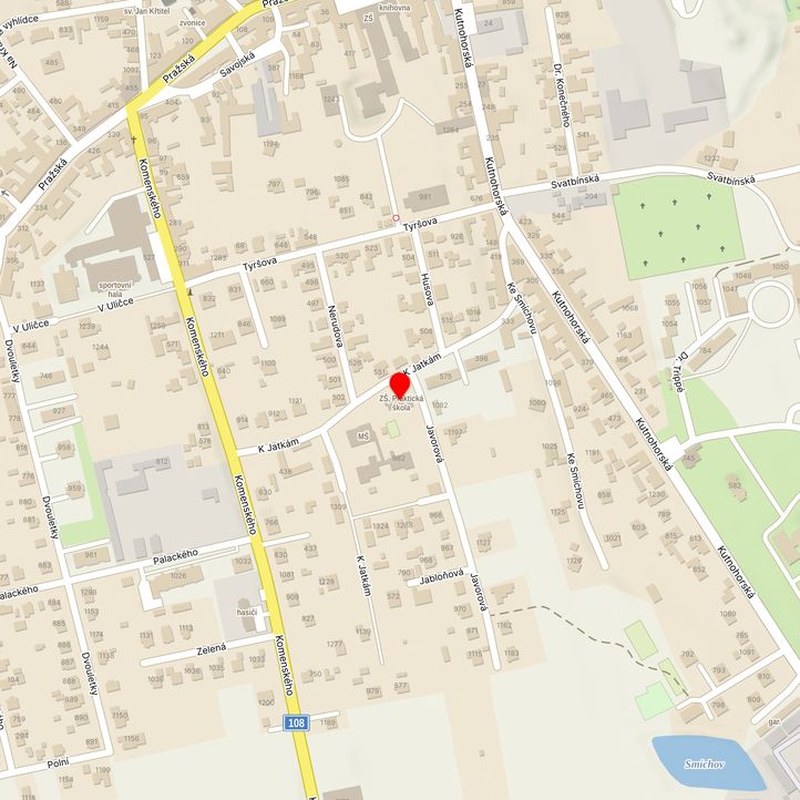 Mapa školy z Mapy.cz