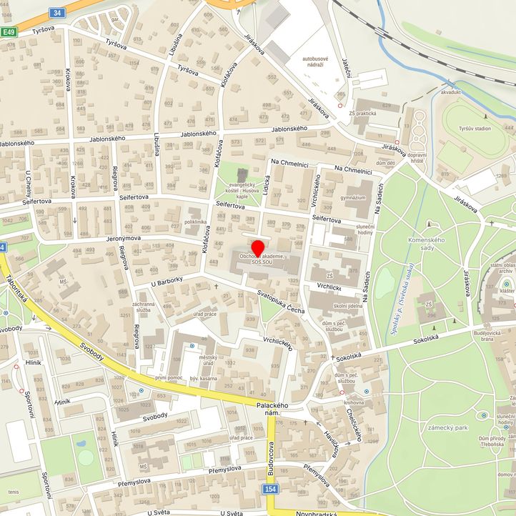 Mapa školy z Mapy.cz
