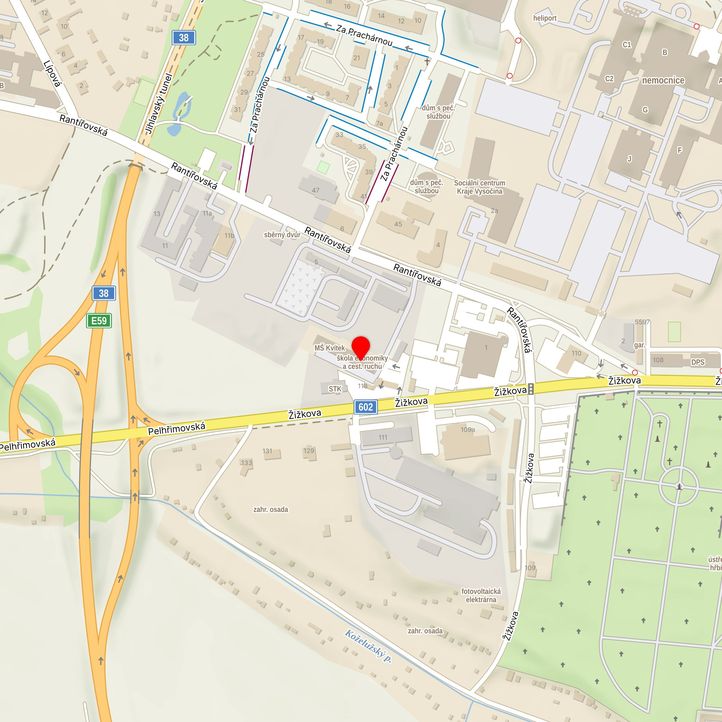 Mapa školy z Mapy.cz