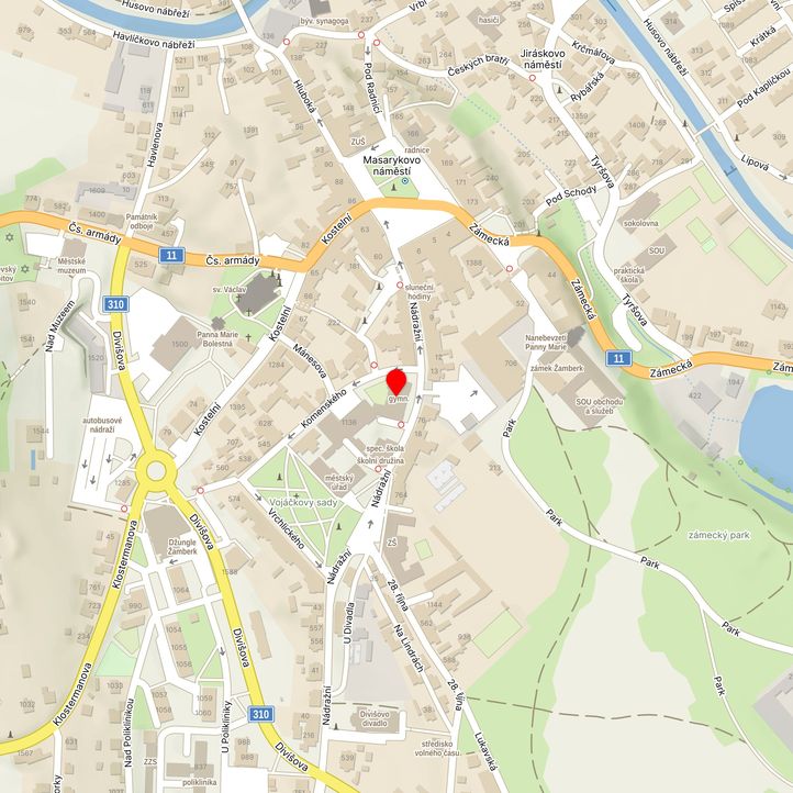 Mapa školy z Mapy.cz