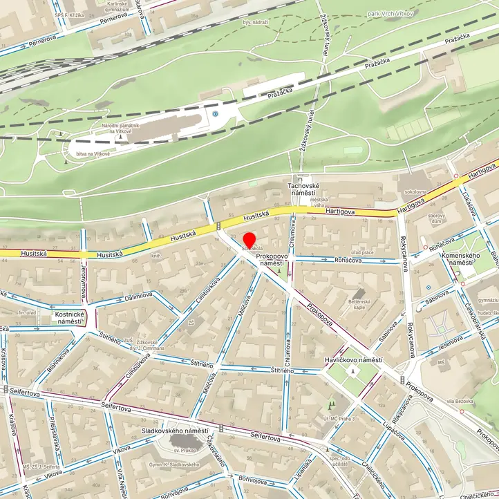 Mapa školy z Mapy.cz