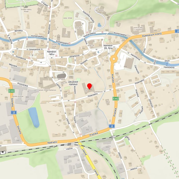 Mapa školy z Mapy.cz