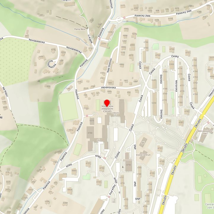 Mapa školy z Mapy.cz