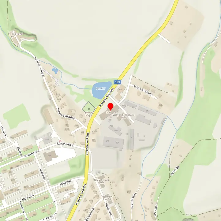 Mapa školy z Mapy.cz