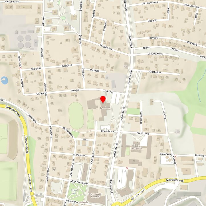 Mapa školy z Mapy.cz