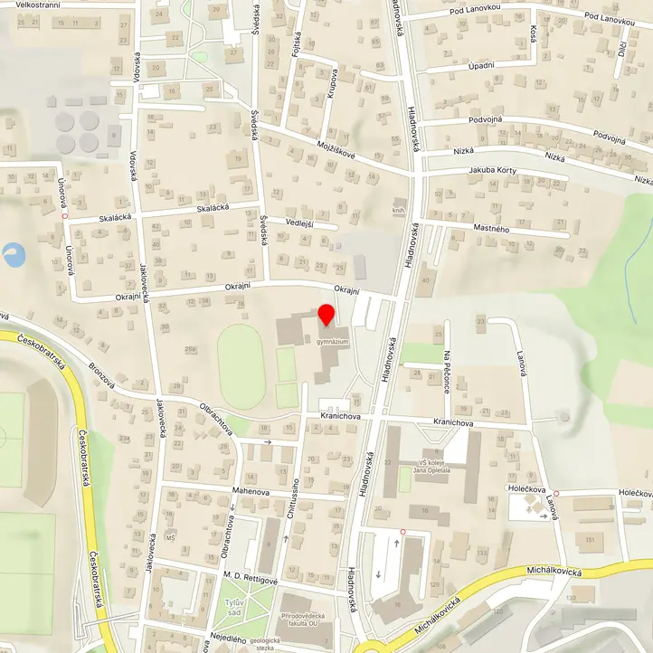 Mapa školy z Mapy.cz