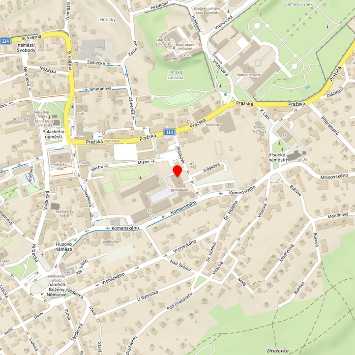 Mapa školy z Mapy.cz