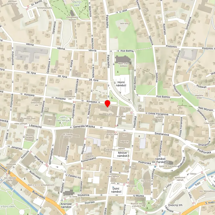 Mapa školy z Mapy.cz