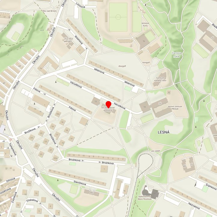 Mapa školy z Mapy.cz