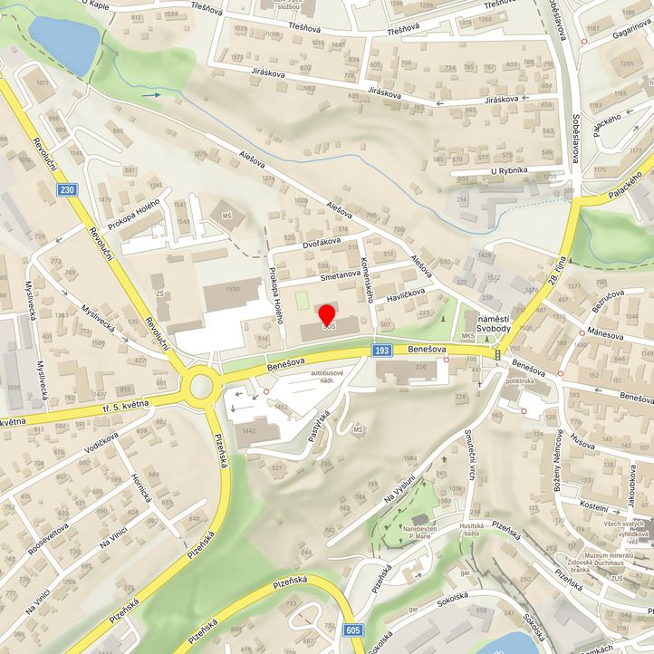 Mapa školy z Mapy.cz