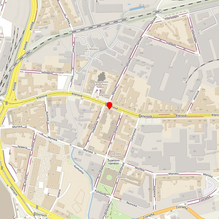 Mapa školy z Mapy.cz