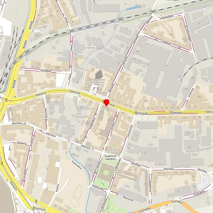 Mapa školy z Mapy.cz