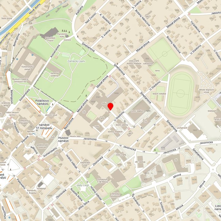 Mapa školy z Mapy.cz