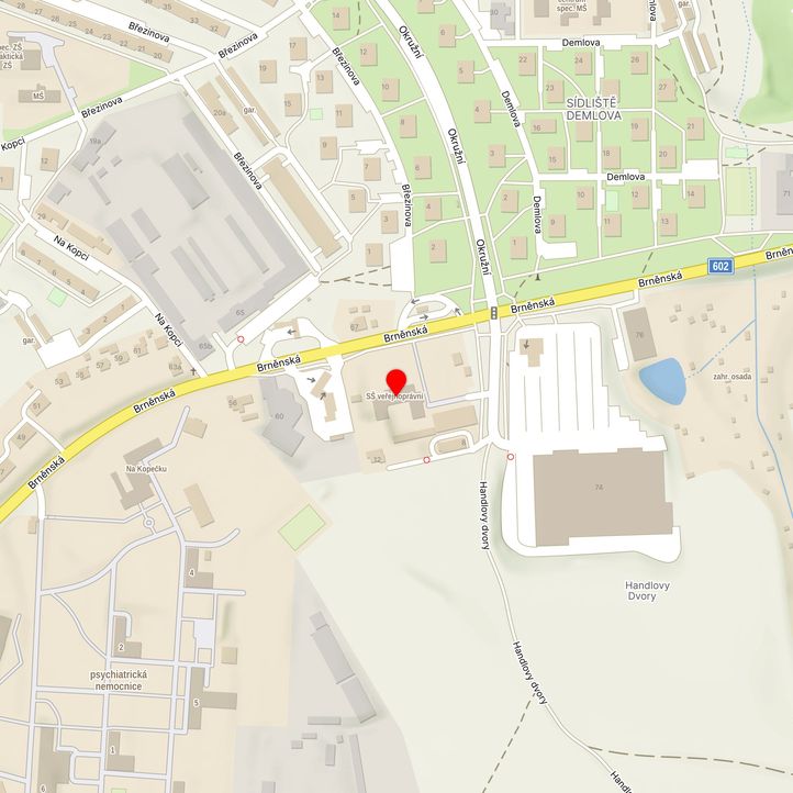 Mapa školy z Mapy.cz
