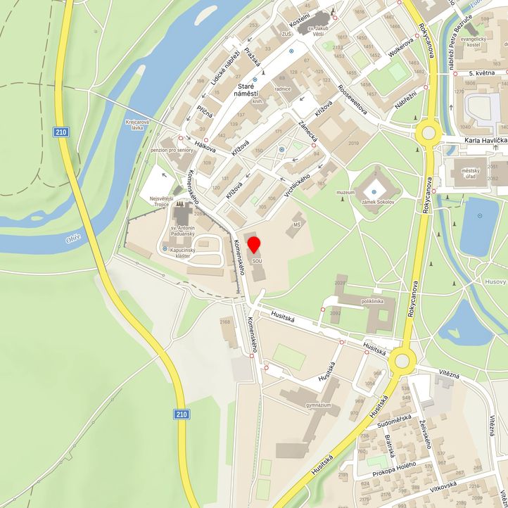 Mapa školy z Mapy.cz